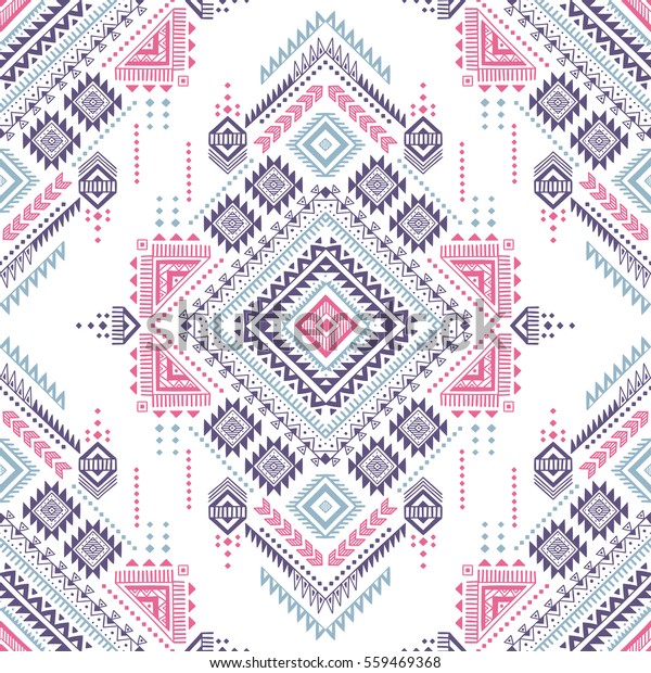Pastel Color Tribal Vector Seamless Pattern Stock Vector (Royalty Free ...