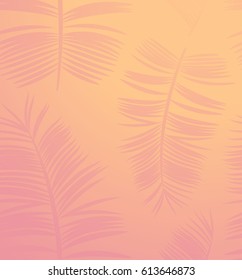Pastel color tropical background.Exotic template for your design.Vector illustration.Eps 10