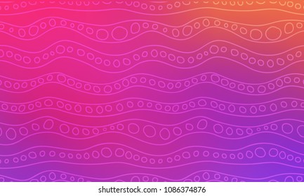 Pastel color vector abstract doodle background. Wave elegant pattern with blur gradient. The pattern can be used for wallpapers and coloring books, banner or poster