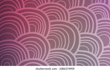 Pastel color vector abstract doodle background. Wave elegant pattern with blur gradient. The pattern can be used for wallpapers and coloring books, banner or poster