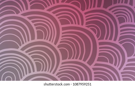 Pastel color vector abstract doodle background. Wave elegant pattern with blur gradient. The pattern can be used for wallpapers and coloring books, banner or poster