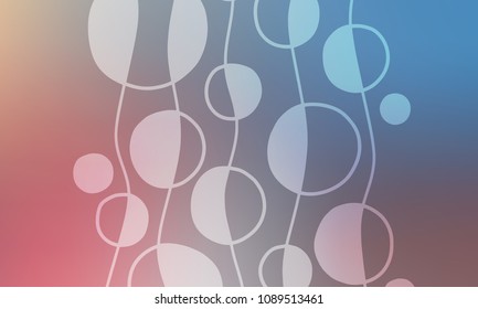 Pastel color vector abstract doodle background. Wave elegant pattern with blur gradient. The pattern can be used for wallpapers and coloring books, banner or poster