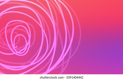 Pastel color vector abstract doodle background. Circle doodles elegant pattern with blur gradient. The pattern can be used for wallpapers and coloring books, banner or poster