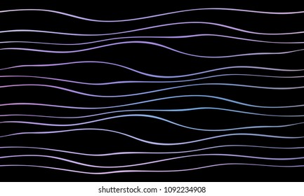 Pastel color vector abstract doodle background. Wave elegant pattern with blur gradient. The pattern can be used for wallpapers and coloring books, banner or poster