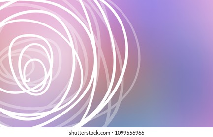 Pastel color vector abstract doodle background. Circle doodles elegant pattern with blur gradient. The pattern can be used for wallpapers and coloring books, banner or poster