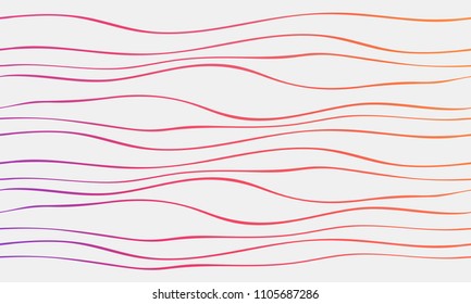 Pastel color vector abstract doodle background. Wave elegant pattern with blur gradient. The pattern can be used for wallpapers and coloring books, banner or poster
