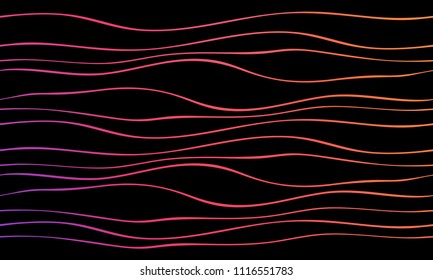 Pastel color vector abstract doodle background. Wave elegant pattern with blur gradient. The pattern can be used for wallpapers and coloring books, banner or poster