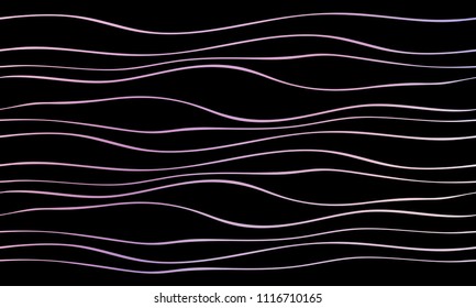 Pastel color vector abstract doodle background. Wave elegant pattern with blur gradient. The pattern can be used for wallpapers and coloring books, banner or poster