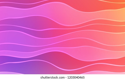 Pastel color vector abstract doodle background. Wave elegant pattern with blur gradient. The pattern can be used for wallpapers and coloring books, banner or poster