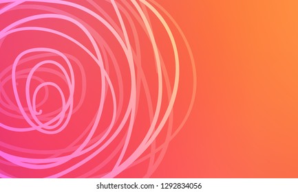 Pastel color vector abstract doodle background. Circle doodles elegant pattern with blur gradient. The pattern can be used for wallpapers and coloring books, banner or poster