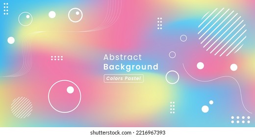 Pastel Color Vector Background with Abstract Geometric Ornament. For Use of Web Pages, Event Banners, Advertising Promotions, Display Wallpapers and More.