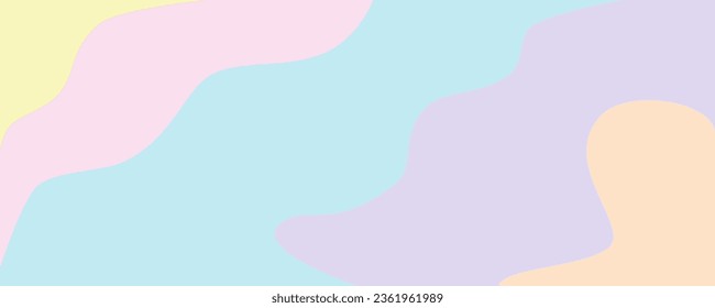 Pastel color wave pattern background.