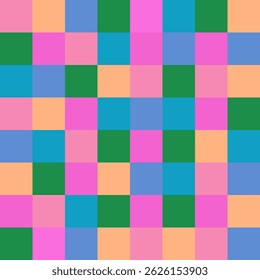 pastel colored abstract checkered pattern in vector graphic design