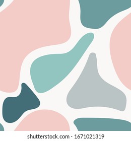 Pastel colored abstract fluid shapes seamless repeat pattern for wrapping paper,wallpaper,prints,fabrics.