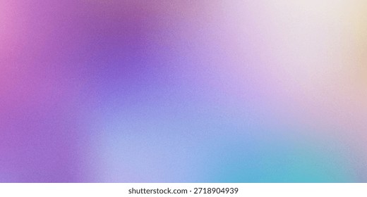 Fundo de gradiente abstrato colorido pastel com uma textura granulada, apresentando linhas diagonais fluindo em rosa, roxo, azul, amarelo e azul escuro