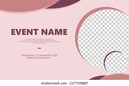 Pastel colored abstract vector background with round image space. Background for event, webinar, meeting, conference, convention, commemoration, and exhibition.