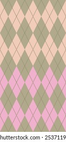 Pastel colored argyle seamless pattern