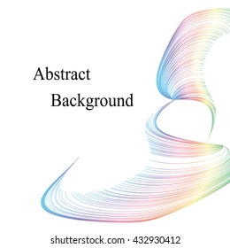 Pastel Colored Curves. Abstract  Background. Template for  Labels,  Banners, Badges, Posters, Stickers and Advertising Actions. Vector Illustration