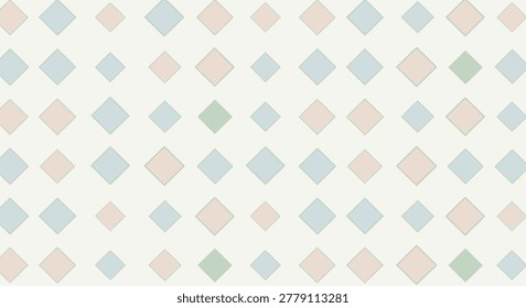 Pastel colored diamond shapes arranged in rows