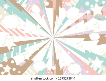 pastel colored effect line