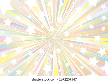 fondo de línea de efecto color pastel y de patrón de estrella