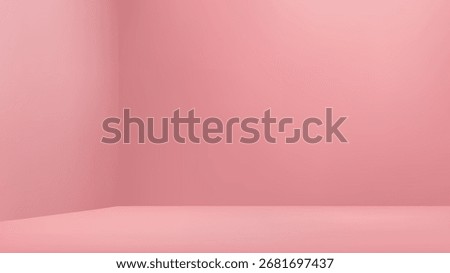 Pastel colored empty room with soft light. Vector background of pastel colored studio for product showcase