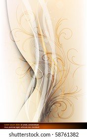 Pastel Colored Floral Background | EPS10 Vertical Vector Card