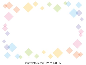 Marco geométrico de color pastel, Ilustración vectorial