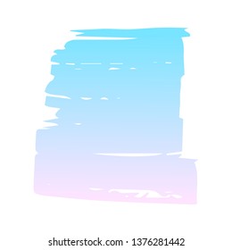 
Pastel colored grunge element. Decorative blue and pink banner on a white isolated background. Vector illustration.