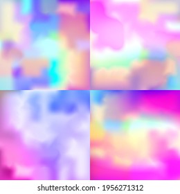 Pastel Colored Hologram Wallpaper. Clouds in the Sky. Sunset Background. Abstract Pearl Texture.