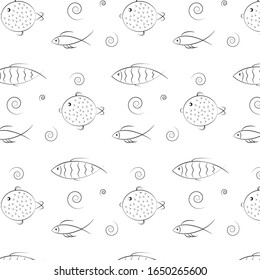 pastel colored pattern with fishes 