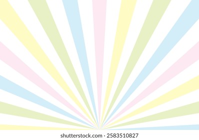 Pastel colored sunburst background material