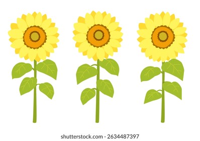 Pastel colored sunflower vector illustration