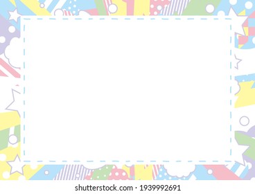 pastel colored thunder pattern effect line and comic speech bubble
jagged line