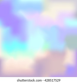Pastel Colored Vector Hologram. Modern  Style Trends 80 Background. Abstract Pearl Texture. 
