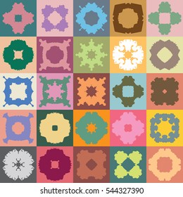 Pastel colored vintage patchwork image, in muted colors