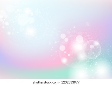 Pastel, colorful abstract background, bubbles, dust and particles scatter with light sparkle blinking blurry vector illustration, celebration festival holiday season concept