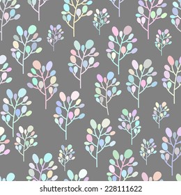 Pastel colorful brunch seamless pattern hand drawing style.