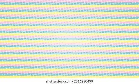 Fondo De Patrón De Tiras De Candy Coloridas Pastel Con Medio Tono. Retro Vintage. Vector