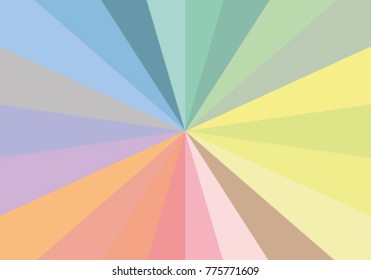 pastel colorful collection radial pattern background design by vector