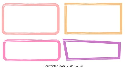 pastel colorful curve different abstract frames shapes,eps10