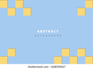 Pastel colorful geometric elements abstract background papercut style
