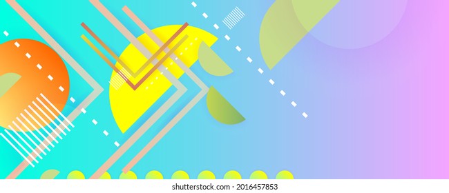 Pastel colorful geometric elements abstract background papercut style. Punchy art pastels vector abstract pink background texture design