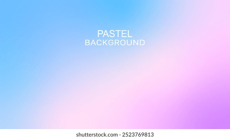 Pastel Colorful Gradient Background. Blue Pink and Purple Color Gradation. Grainy Noise Texture. Design for Template, Social Media, Trendy, Vintage, Brochure, Banner