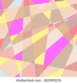 Pastel colorful pieces. Vector flat background.