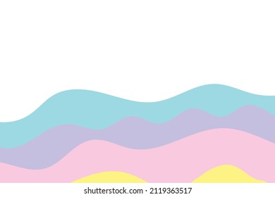 Pastel Colorful Wave Abstract Background. Celebration And Valentines Banner. Wallpaper. Vector