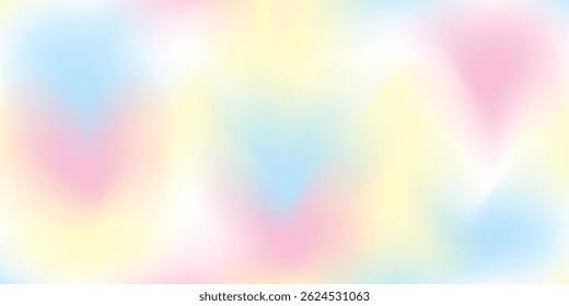 Pastel colors abstract Background with bubbles soap balls, Vector illustration (Blue, Yellow, Pink, White) 