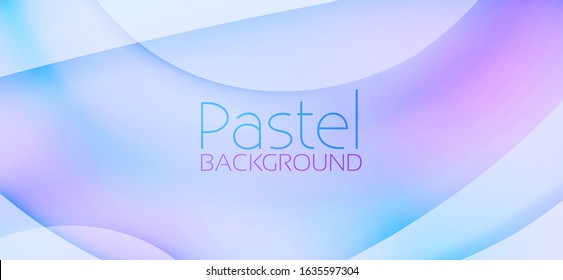 Pastel colors background. Abstract wallpaper with lavender blue and mauve translucent rounded shapes. Subtle vector graphic pattern