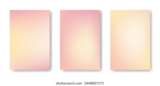 Conjunto de fondos degradados desenfocados de colores pastel. Mezcla suave moderna. Diseño para tarjeta, cubierta, póster, Fondo de pantalla, volante, diseño de redes sociales