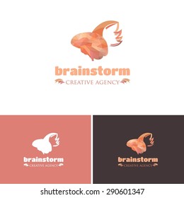 Pastel Colors. Brainstorm Concept Vector Icons, Logos, Sign Template